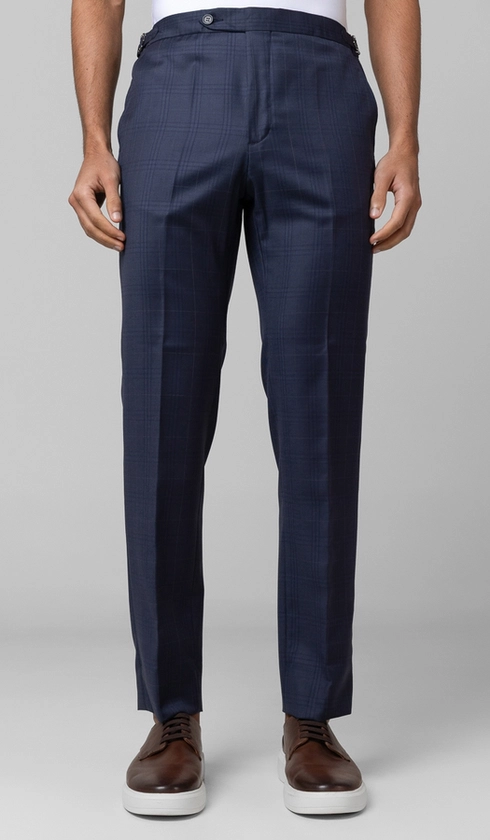 Calça Sport Social Xadrez com Fivela Super 120