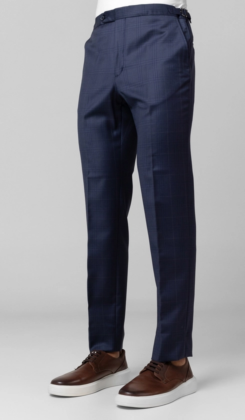 Calça Sport Social Xadrez com Fivela Super 120