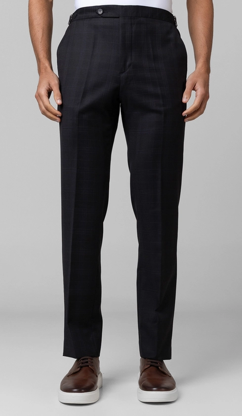 Calça Sport Social Xadrez com Fivela Super 120