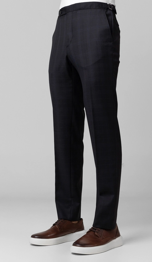 Calça Sport Social Xadrez com Fivela Super 120