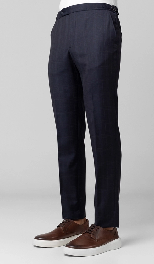 Calça Sport Social Xadrez com Fivela Super 120