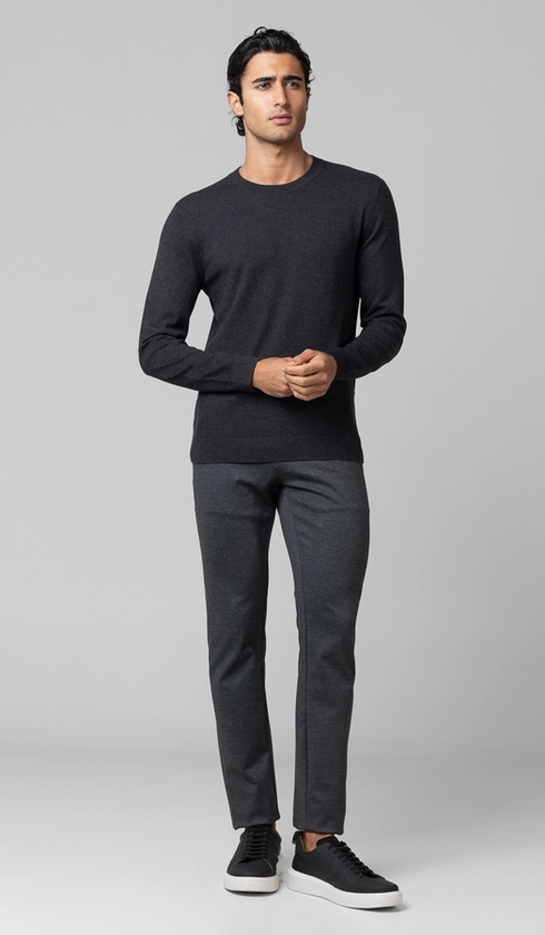 Malha Tricot Gola Careca Cashmere