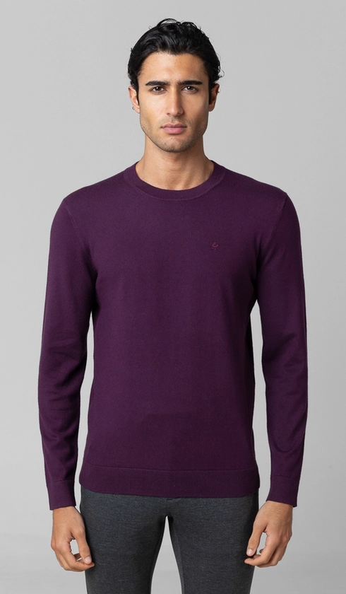 Malha Tricot Gola Careca Cashmere