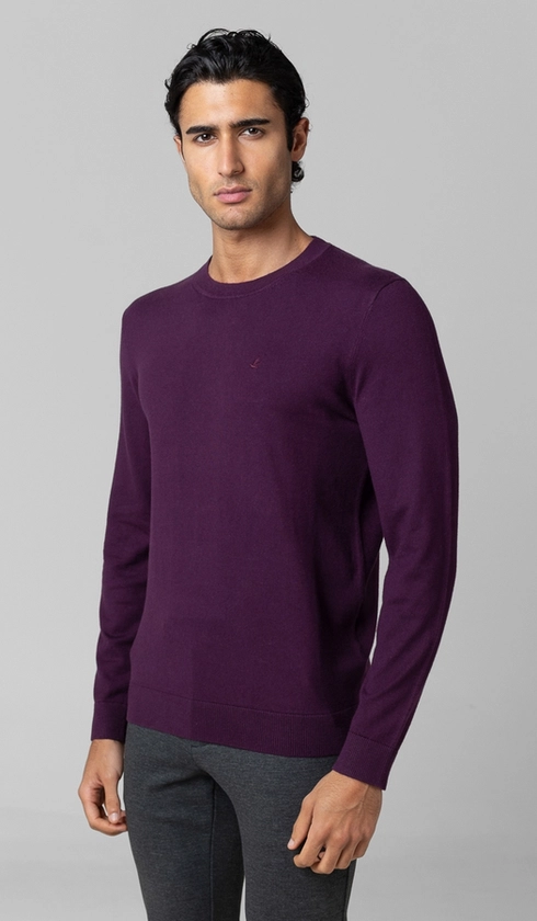 Malha Tricot Gola Careca Cashmere