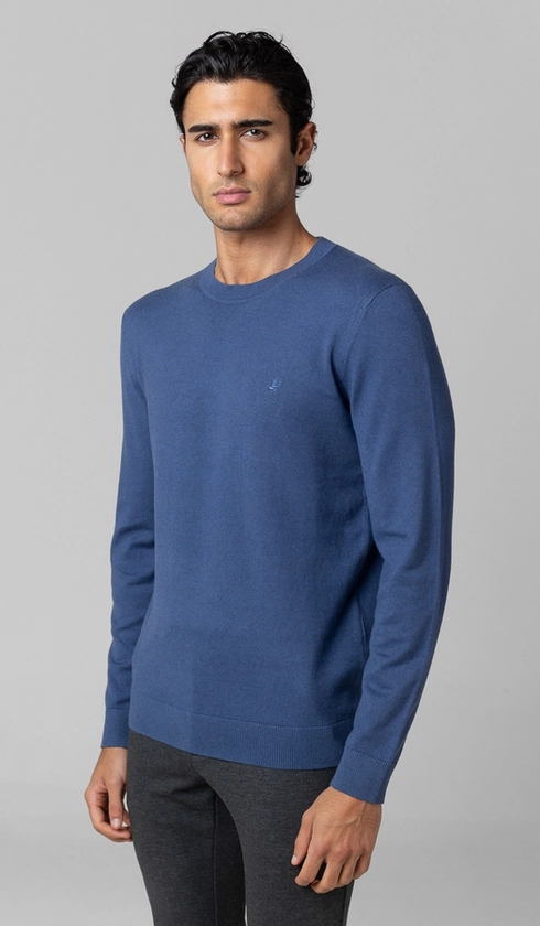 Malha Tricot Gola Careca Cashmere