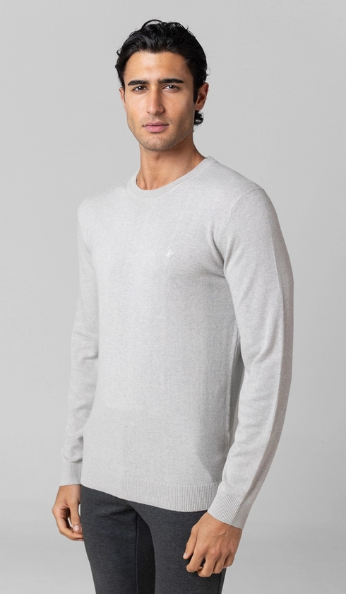 Malha Tricot Gola Careca Cashmere