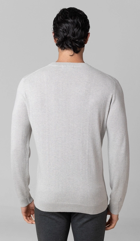 Malha Tricot Gola Careca Cashmere