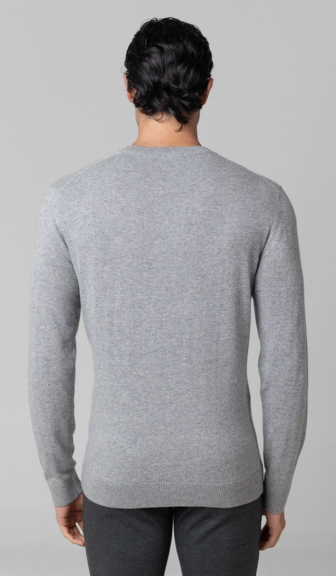 Malha Tricot Gola Careca Cashmere