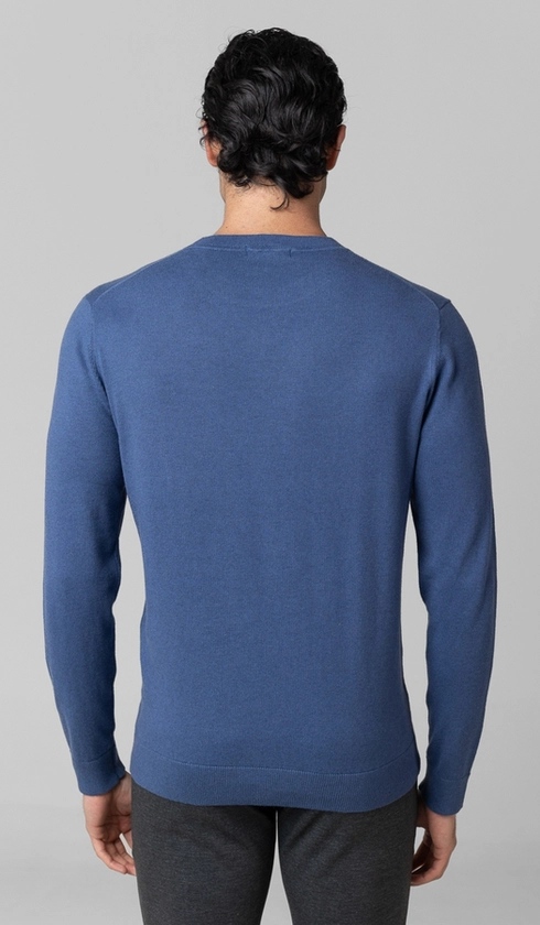 Malha Tricot Gola Careca Cashmere