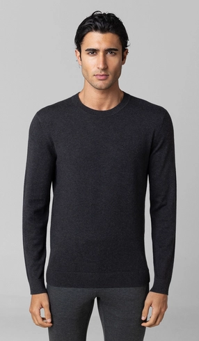 Malha Tricot Gola Careca Cashmere