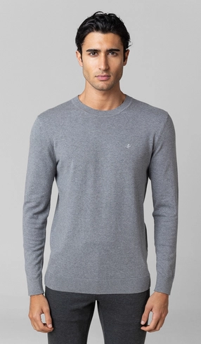Malha Tricot Gola Careca Cashmere
