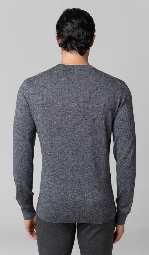 Malha Tricot Gola Careca Merino