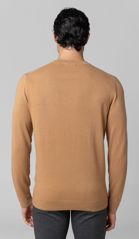 Malha Tricot Gola Careca Merino