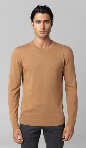 Malha Tricot Gola Careca Merino
