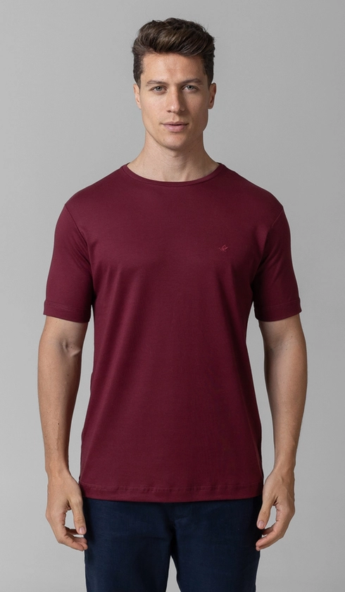 T-Shirt Manga Curta Gola Careca Lisa Silver Cotton
