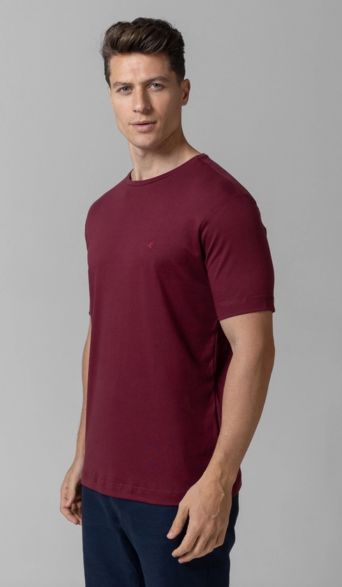 T-Shirt Manga Curta Gola Careca Lisa Silver Cotton