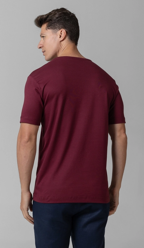 T-Shirt Manga Curta Gola Careca Lisa Silver Cotton