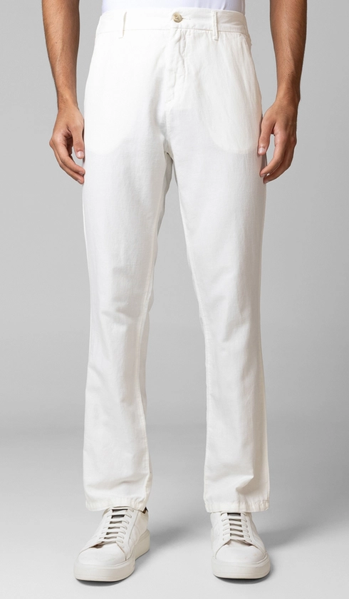 Calça Linho com Algodão Meio Cós Elástico