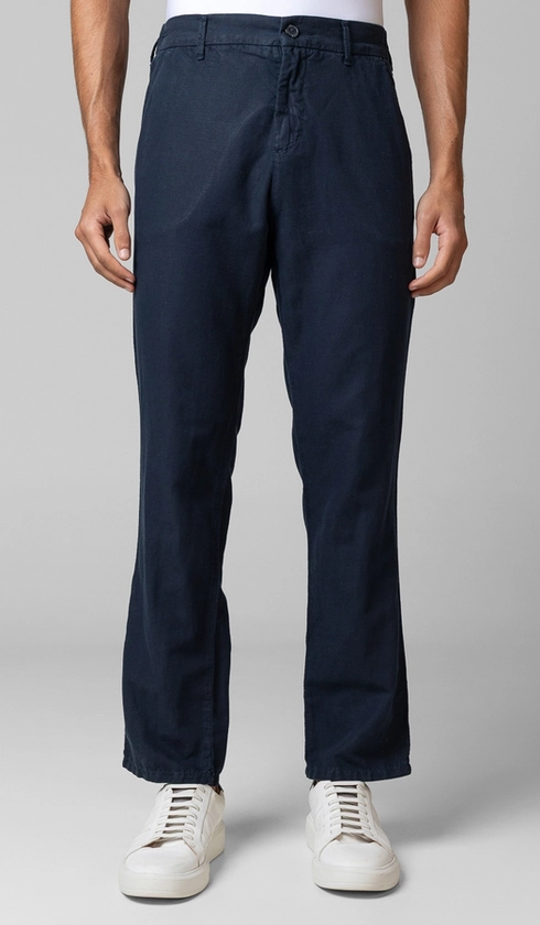Calça Linho com Algodão Meio Cós Elástico