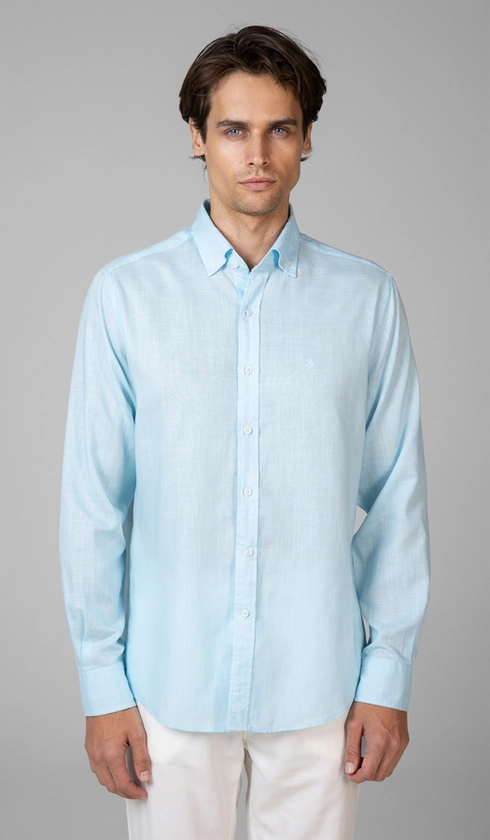 Camisa Manga Longa Liocel com Linho