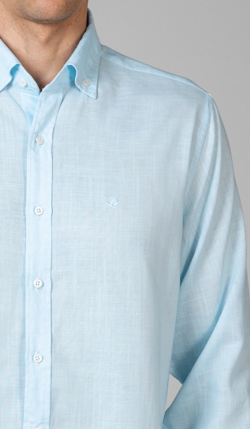 Camisa Manga Longa Liocel com Linho
