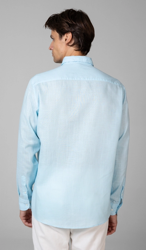 Camisa Manga Longa Liocel com Linho