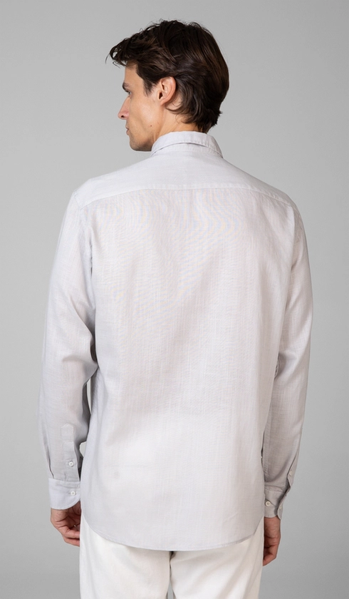Camisa Manga Longa Liocel com Linho