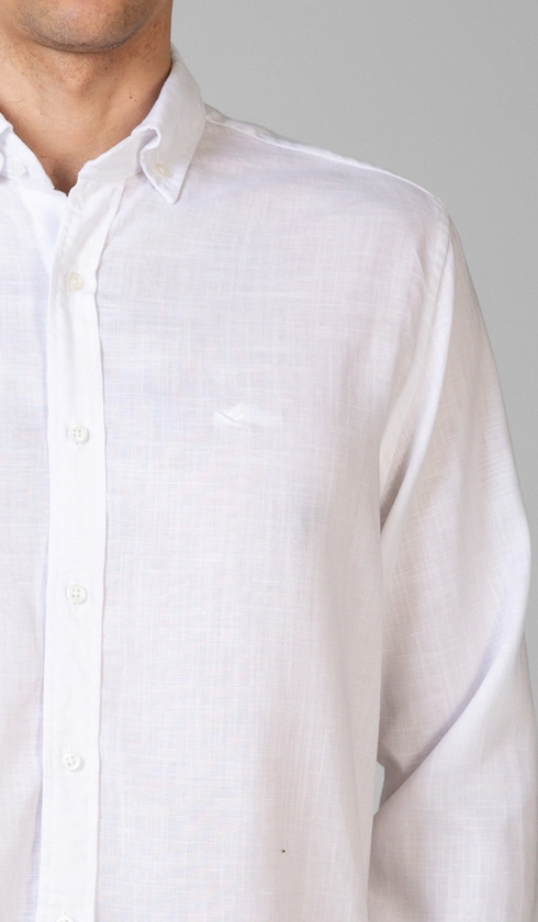 Camisa Manga Longa Liocel com Linho