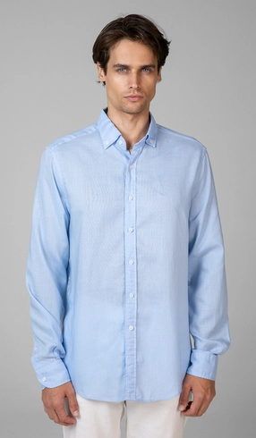 Camisa Manga Longa Liocel com Linho