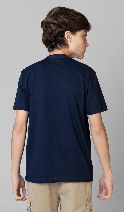 T-Shirt Manga Curta Logo Contrastante