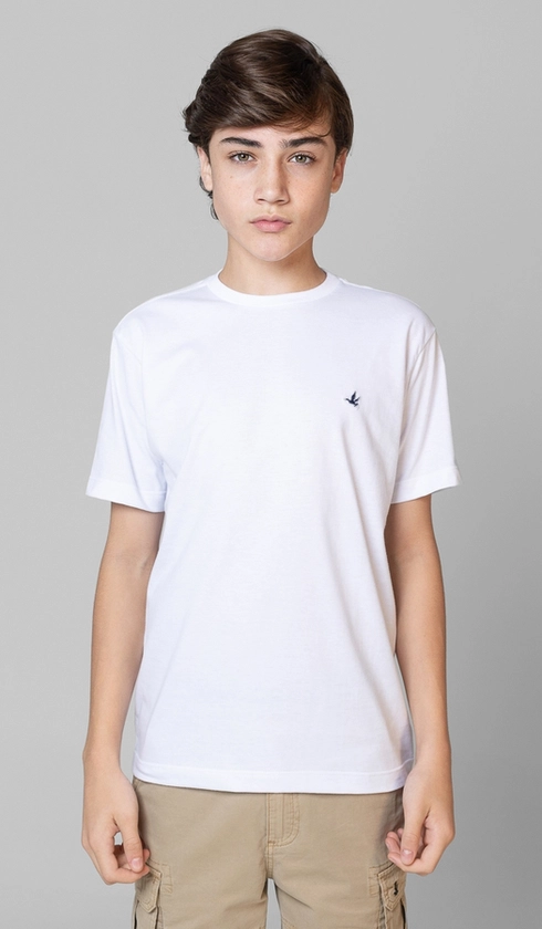 T-Shirt Manga Curta Logo Contrastante