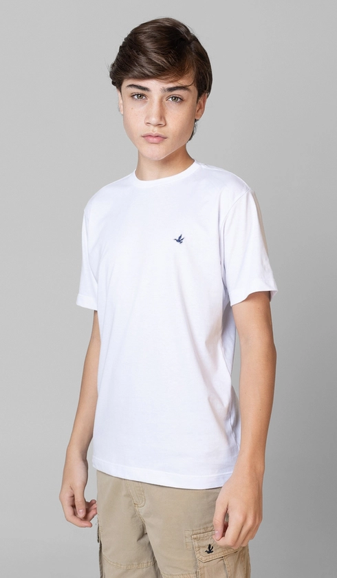 T-Shirt Manga Curta Logo Contrastante