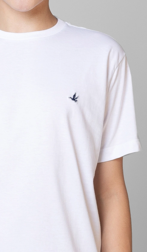 T-Shirt Manga Curta Logo Contrastante