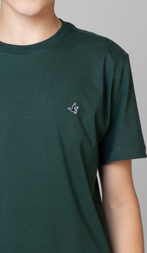 T-Shirt Manga Curta Logo Contrastante