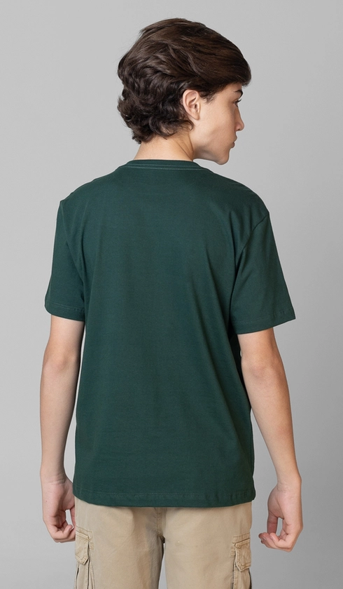 T-Shirt Manga Curta Logo Contrastante