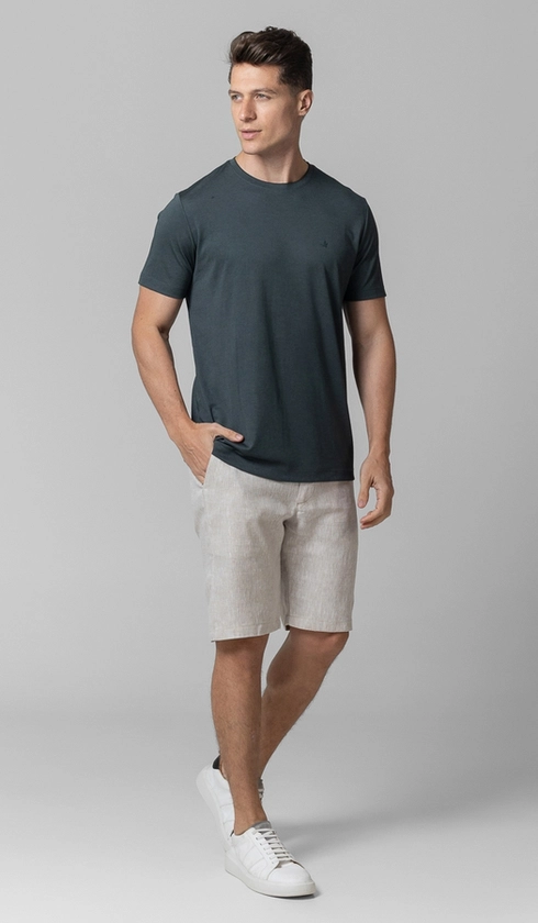 T-Shirt Manga Curta Gola Careca Jet Pima Binada