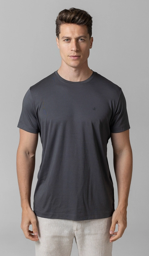 T-Shirt Manga Curta Gola Careca Jet Pima Binada