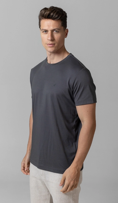 T-Shirt Manga Curta Gola Careca Jet Pima Binada