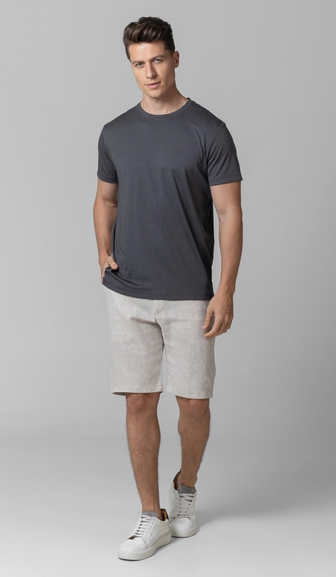 T-Shirt Manga Curta Gola Careca Jet Pima Binada