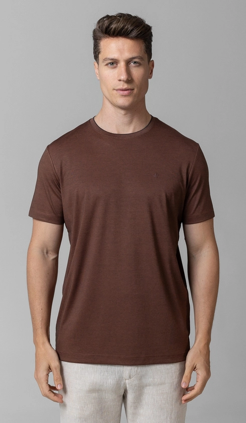 T-Shirt Manga Curta Gola Careca Jet Pima Binada
