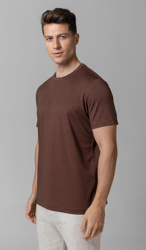 T-Shirt Manga Curta Gola Careca Jet Pima Binada