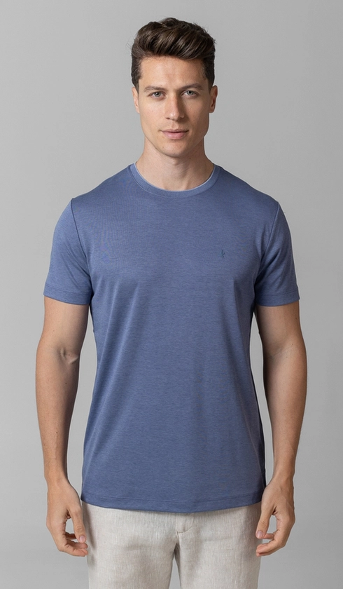 T-Shirt Manga Curta Gola Careca Jet Pima Binada