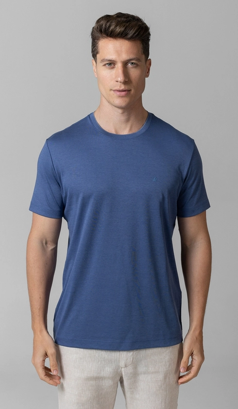 T-Shirt Manga Curta Gola Careca Jet Pima Binada
