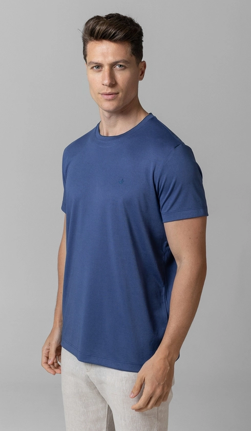T-Shirt Manga Curta Gola Careca Jet Pima Binada