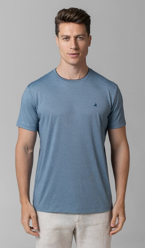 T-Shirt Manga Curta Gola Careca Jet Pima Binada
