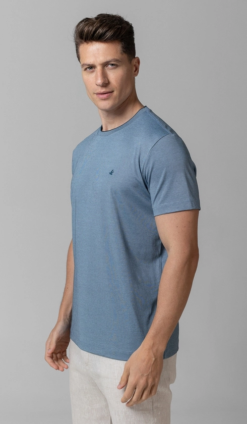 T-Shirt Manga Curta Gola Careca Jet Pima Binada