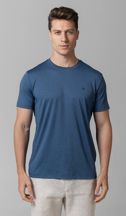 T-Shirt Manga Curta Gola Careca Jet Pima Binada