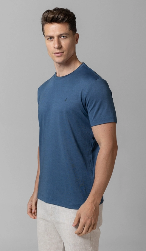 T-Shirt Manga Curta Gola Careca Jet Pima Binada