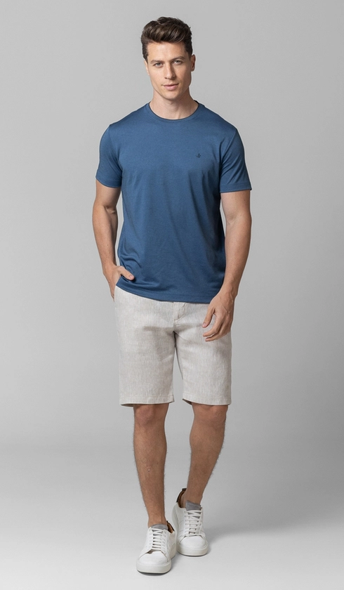 T-Shirt Manga Curta Gola Careca Jet Pima Binada