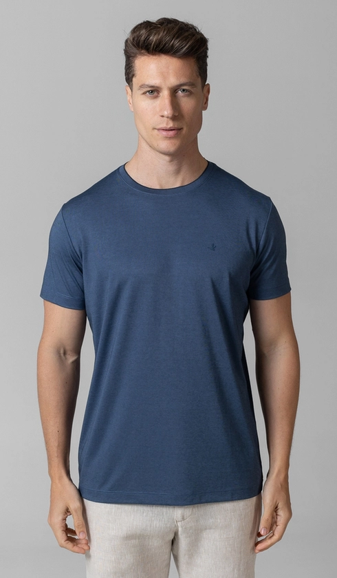 T-Shirt Manga Curta Gola Careca Jet Pima Binada